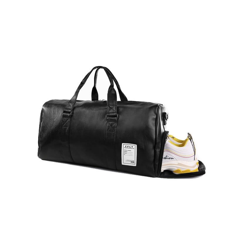 Premium PU Leather Gym Bag - Business & Sports Duffel