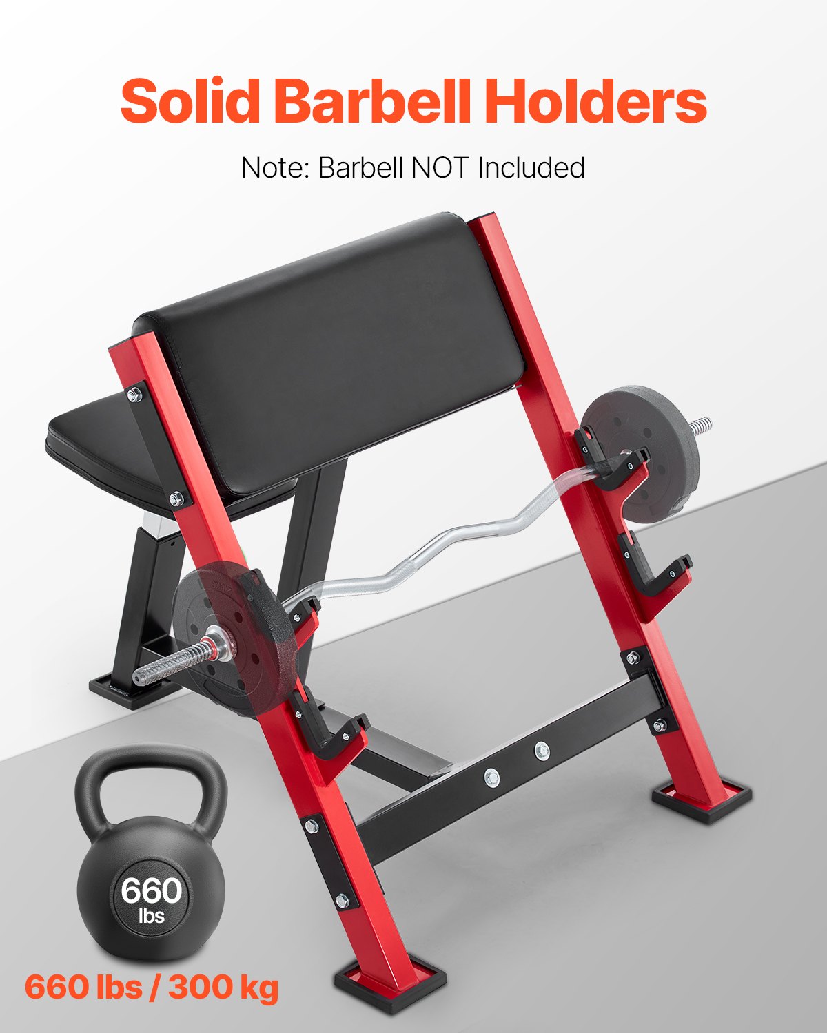 Preacher Curl Bench - Adjustable Arm Curl Station for Home Gym