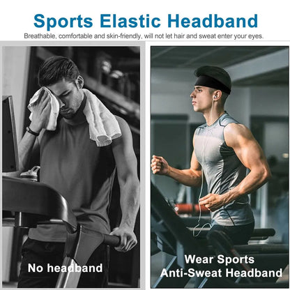 Sports Headbands 3-Pack - Non-Slip Sweat Wicking