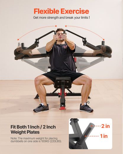 2-in-1 Chest Fly & Rear Delt Machine - Adjustable Upper Body Strength Trainer