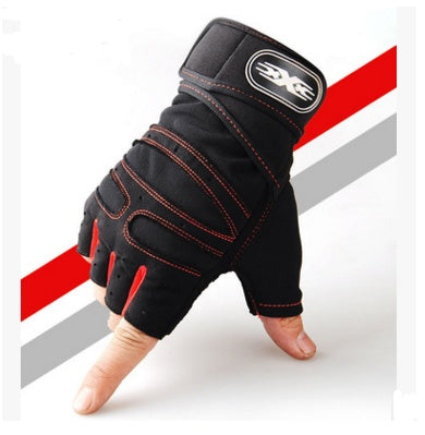 Half-Finger Cycling Gloves - Breathable Padded Bike Gloves with Wrist Support