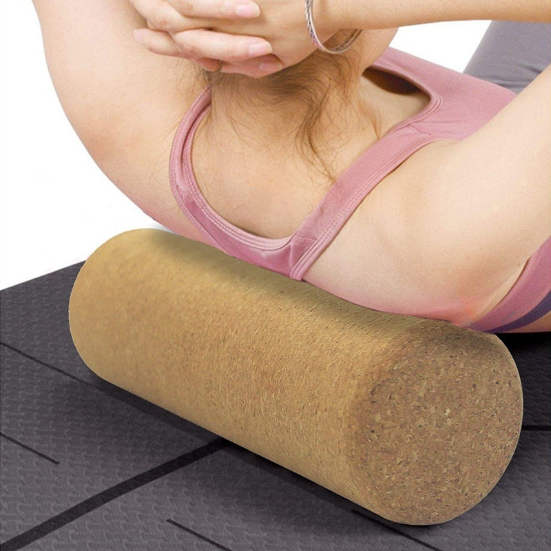 Premium Cork Foam Roller - Natural Massage Roller for Muscle Recovery