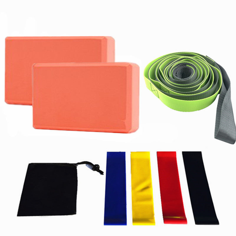 Yoga Starter Kit - 8-Piece Set with Blocks & Resistance Bands