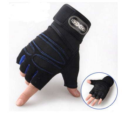 Half-Finger Cycling Gloves - Breathable Padded Bike Gloves with Wrist Support