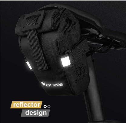Bicycle Rear Seat Tail Bag - Folding Waterproof Cycling Pouch