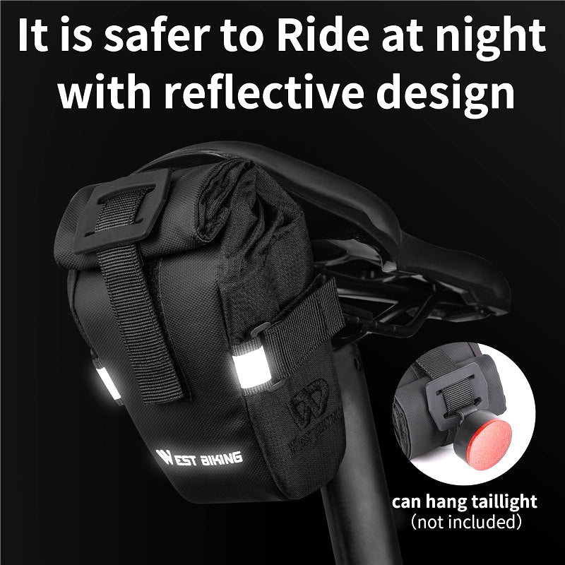 Bicycle Rear Seat Tail Bag - Folding Waterproof Cycling Pouch