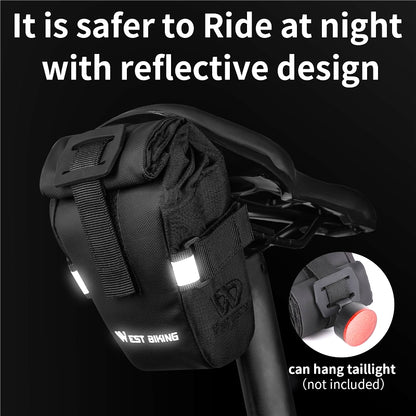 Bicycle Rear Seat Tail Bag - Folding Waterproof Cycling Pouch