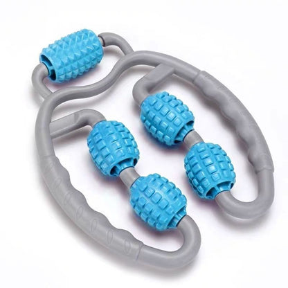 U-Shape Muscle Roller - 4-Wheel Trigger Point Massager