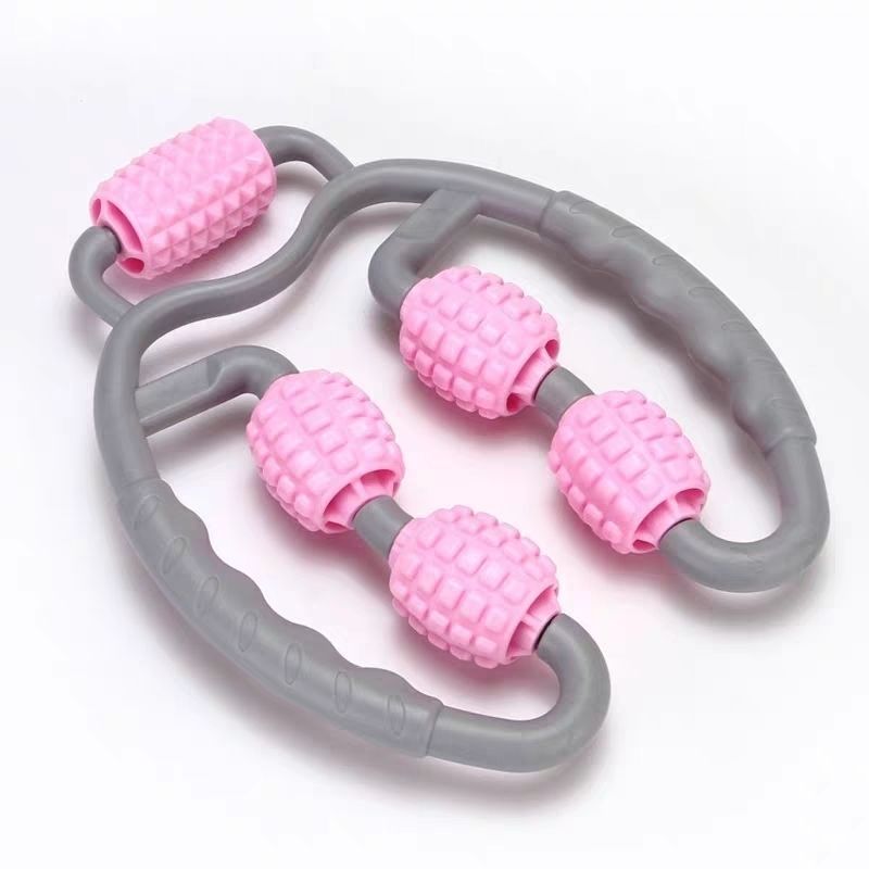 U-Shape Muscle Roller - 4-Wheel Trigger Point Massager