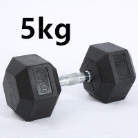 Fitness Hexagonal Rubberized Fixed Dumbbell