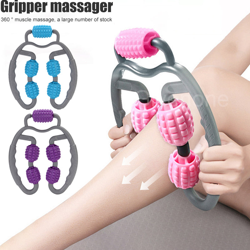 U-Shape Muscle Roller - 4-Wheel Trigger Point Massager