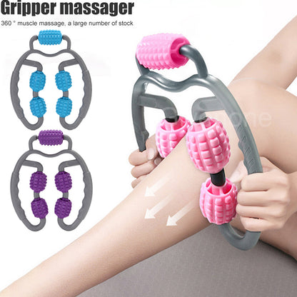 U-Shape Muscle Roller - 4-Wheel Trigger Point Massager