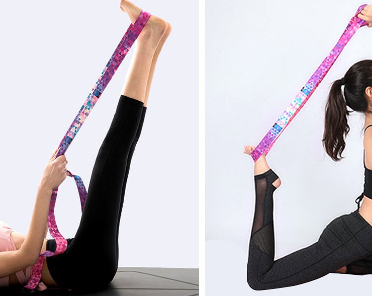 2-in-1 Yoga Mat Strap & Stretching Strap - Cotton Carrier & Flexibility Tool