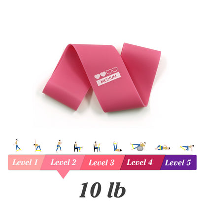 Bandas elásticas de resistencia para yoga, equipo de fitness para interiores y exteriores, de 0,35 mm a 1,1 mm, para entrenamiento deportivo de pilates