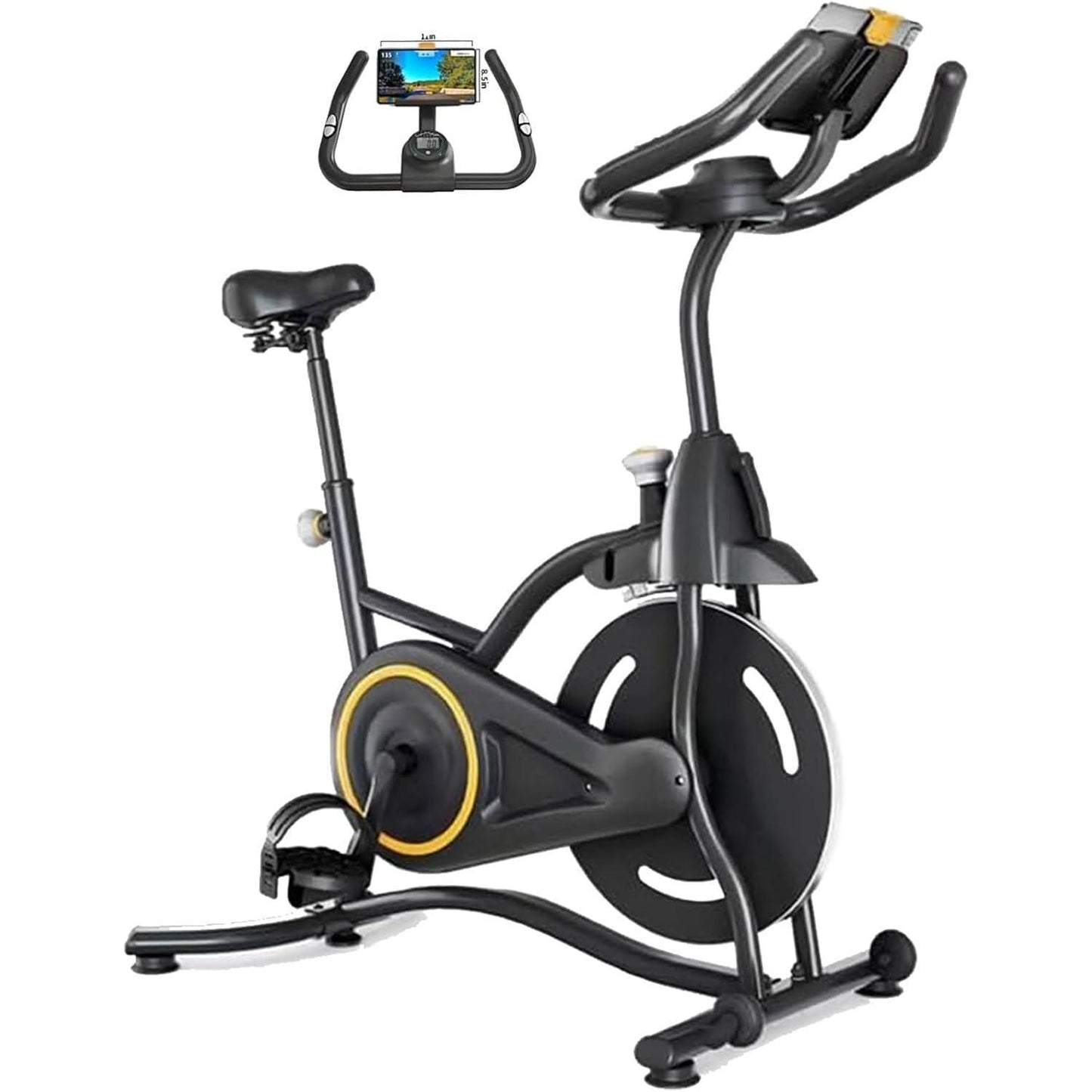 Indoor Spin Bike - Stationary Cycling Bike with Heart Rate Monitor