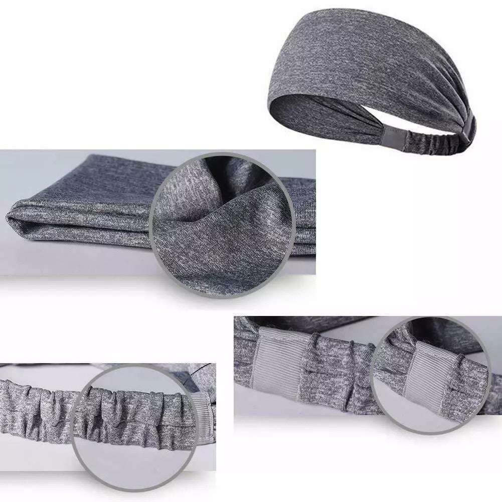 5-Pack Unisex Sports Fitness Headband & Sweatband