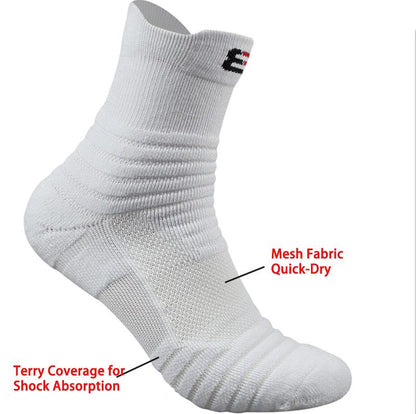 Athletic Running Socks - Cushioned Performance Socks with Anti-Slip Grip