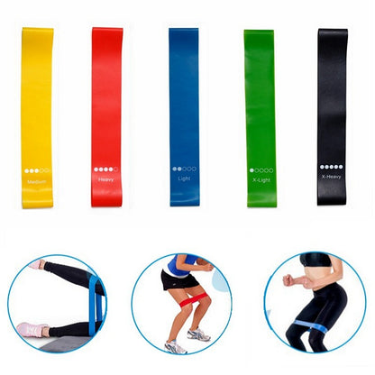 Bandas elásticas de resistencia para yoga, equipo de fitness para interiores y exteriores, de 0,35 mm a 1,1 mm, para entrenamiento deportivo de pilates