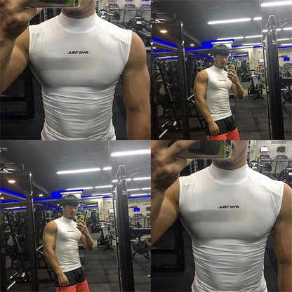 Nueva camiseta sin mangas informal de malla para hombre para entrenamiento, fitness, gimnasio, moda