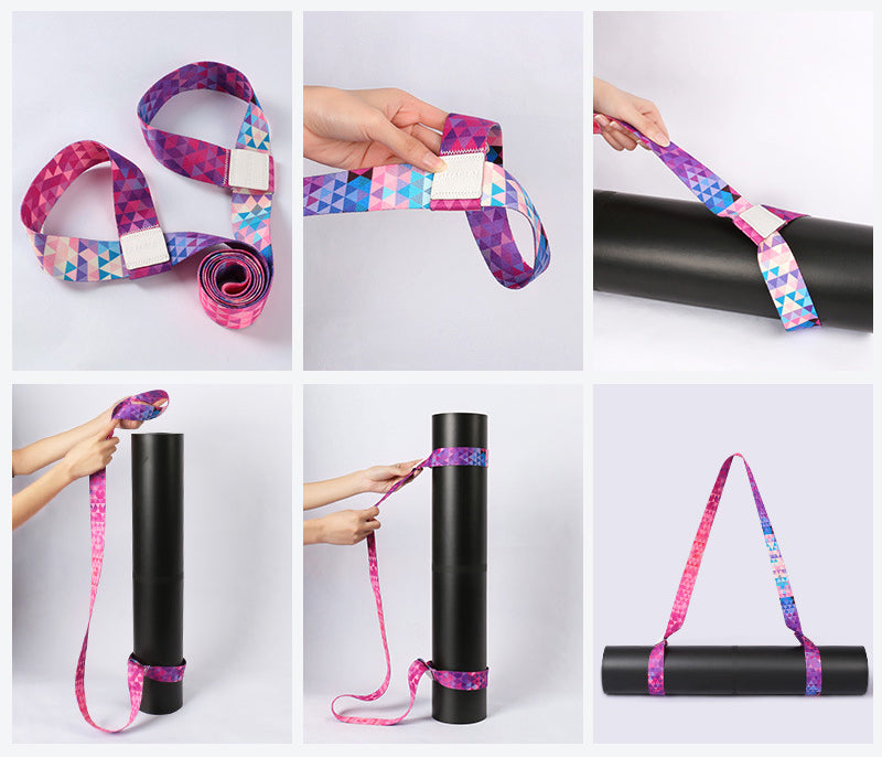 2-in-1 Yoga Mat Strap & Stretching Strap - Cotton Carrier & Flexibility Tool
