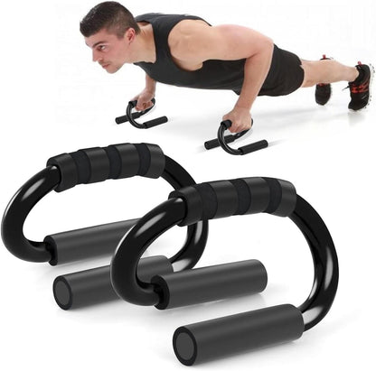 Barra de flexiones en forma de S, soporte de fitness antideslizante, empuñaduras para ejercicios, equipo de entrenamiento de fuerza, gimnasio en casa