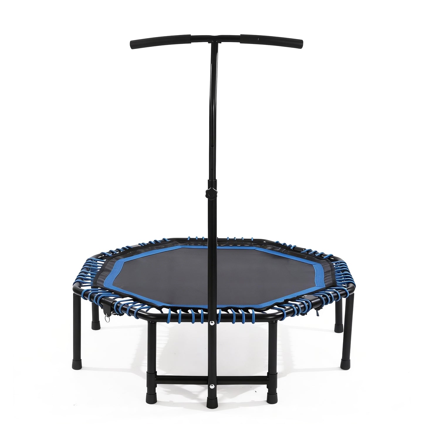 48" Foldable Bungee Rebounder Trampoline with Adjustable Handlebar — 450 LB Capacity