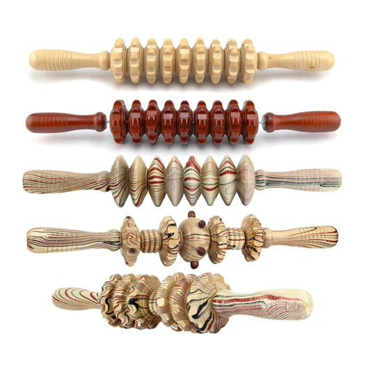 Wooden Massage Roller Stick — Trigger Point Relief for Back, Neck & Legs
