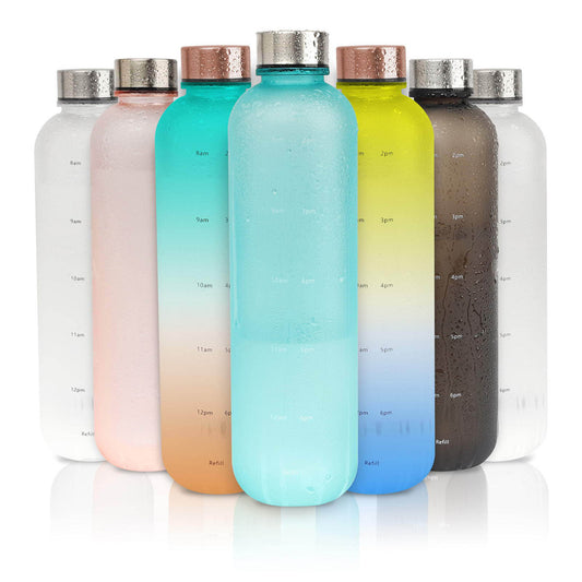 Sports Water Bottle 1L with Handle - BPA-Free Gradient Design