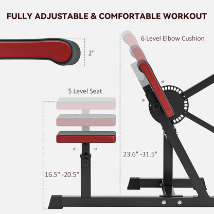 2-in-1 Preacher Curl & Tricep Extension Bench | Adjustable Home Gym Strength Machine