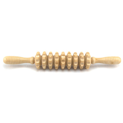 Wooden Massage Roller Stick — Trigger Point Relief for Back, Neck & Legs