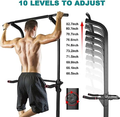 Power Tower Pull-Up & Dip Station - Adjustable Multi-Function Home Gym
