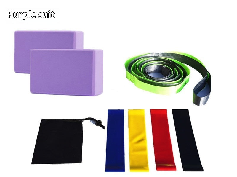 8-Piece Yoga & Resistance Training Kit - Blocks, Bands, Strap & Bag
