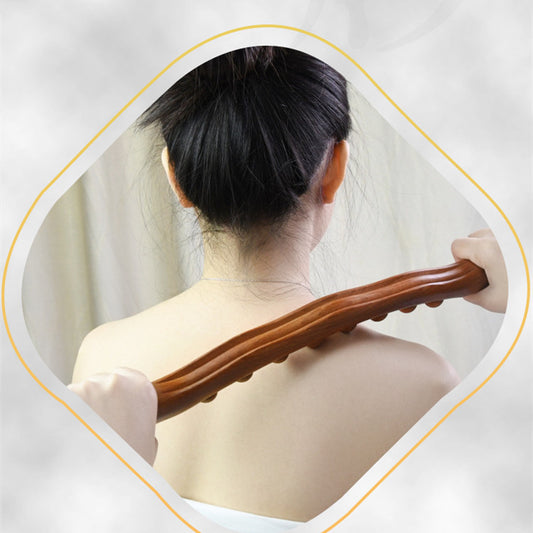 Beech Wood Massage Roller Bar — Scraping & Trigger Point Relief Tool