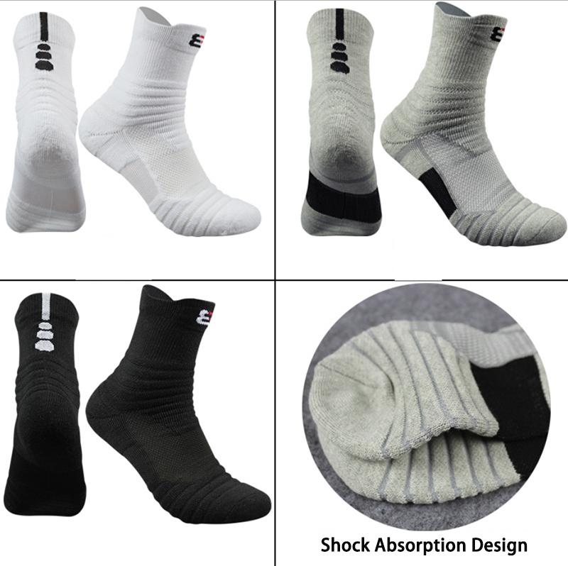 Athletic Running Socks - Cushioned Performance Socks with Anti-Slip Grip