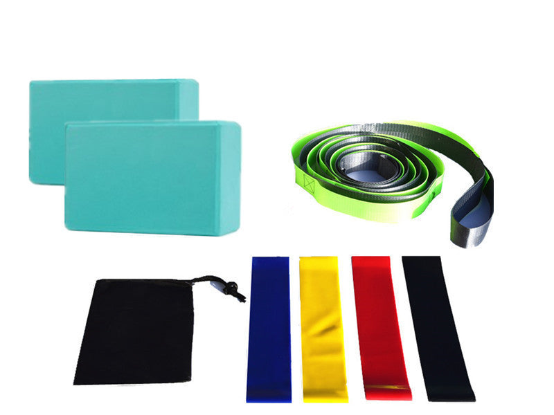 Yoga Starter Kit - 8-Piece Set with Blocks & Resistance Bands