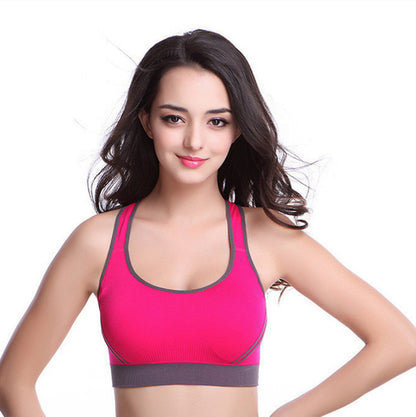 Chaleco deportivo para mujer, camiseta sin mangas acolchada, sujetador deportivo para gimnasio, fitness, sujetador de algodón elástico, sin costuras, transpirable, sujetadores de yoga, ropa interior 