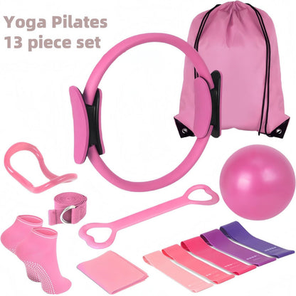 Pilates Roller 13-Piece Fitness Set - Yoga & Core Training Kit