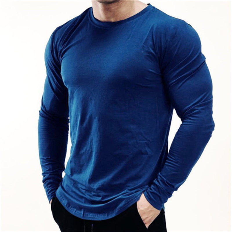 Nueva camiseta deportiva de manga larga para hombre, camiseta de gimnasio de secado rápido, camiseta de entrenamiento físico para gimnasio, camiseta para correr, camiseta de entrenamiento para hombre, camisetas de culturismo