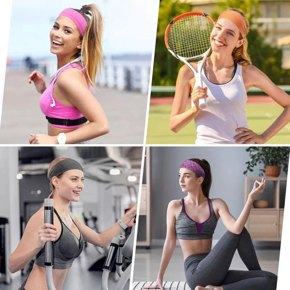 5-Pack Unisex Sports Fitness Headband & Sweatband