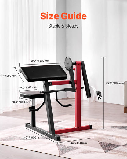 2-in-1 Preacher Curl & Tricep Machine — Pro | 1" & 2" Plates | Commercial Grade
