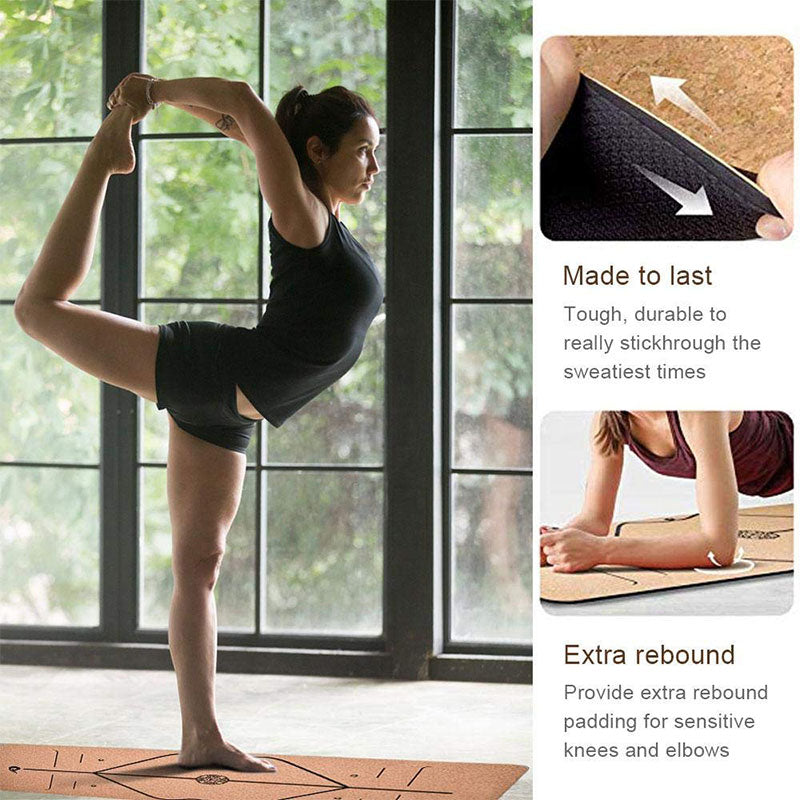 Premium Cork Yoga Mat - 6mm Non-Slip Eco-Friendly