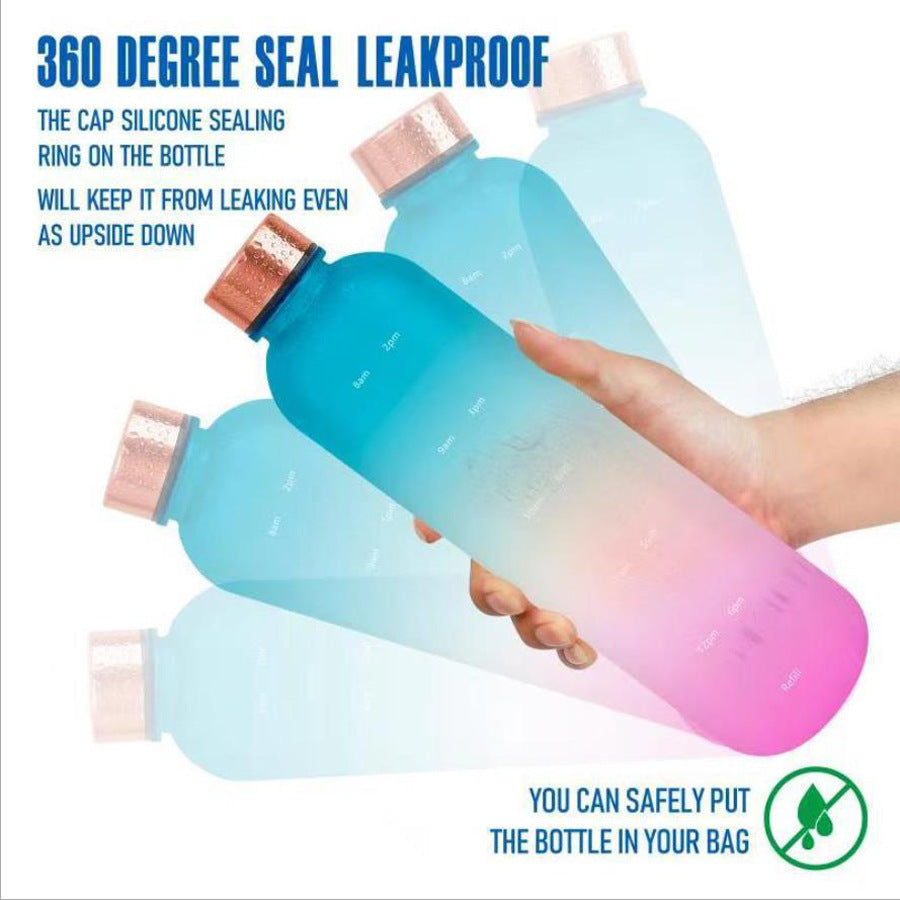 Sports Water Bottle 1L with Handle - BPA-Free Gradient Design