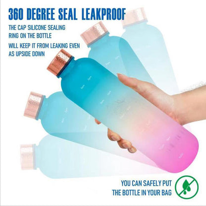 Sports Water Bottle 1L with Handle - BPA-Free Gradient Design