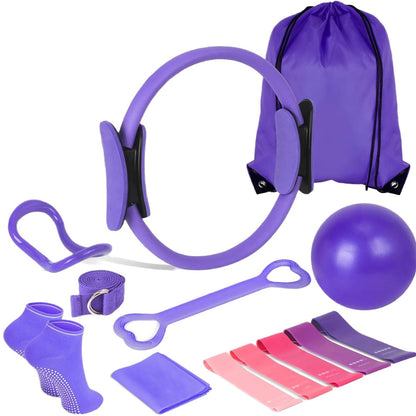 Pilates Roller 13-Piece Fitness Set - Yoga & Core Training Kit