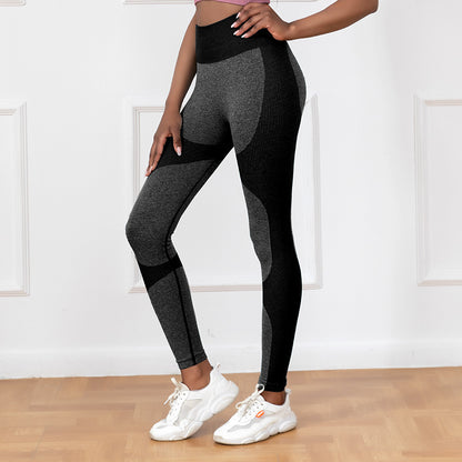 Pantalones de yoga con estampado de rayas, leggings de cintura alta sin costuras, elásticos, levantadores de glúteos, secado rápido, pantalones deportivos para correr y fitness, ropa para mujer