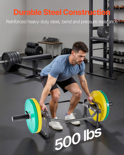 Trap Bar Hex Bar, 2-Inch Hex Barbell, 500 LBS Capacity Shrug Bars, Weightlifting And Strength Training Equipment, Home Gym For Squats, Deadlifts, Shoulder Presses, Black