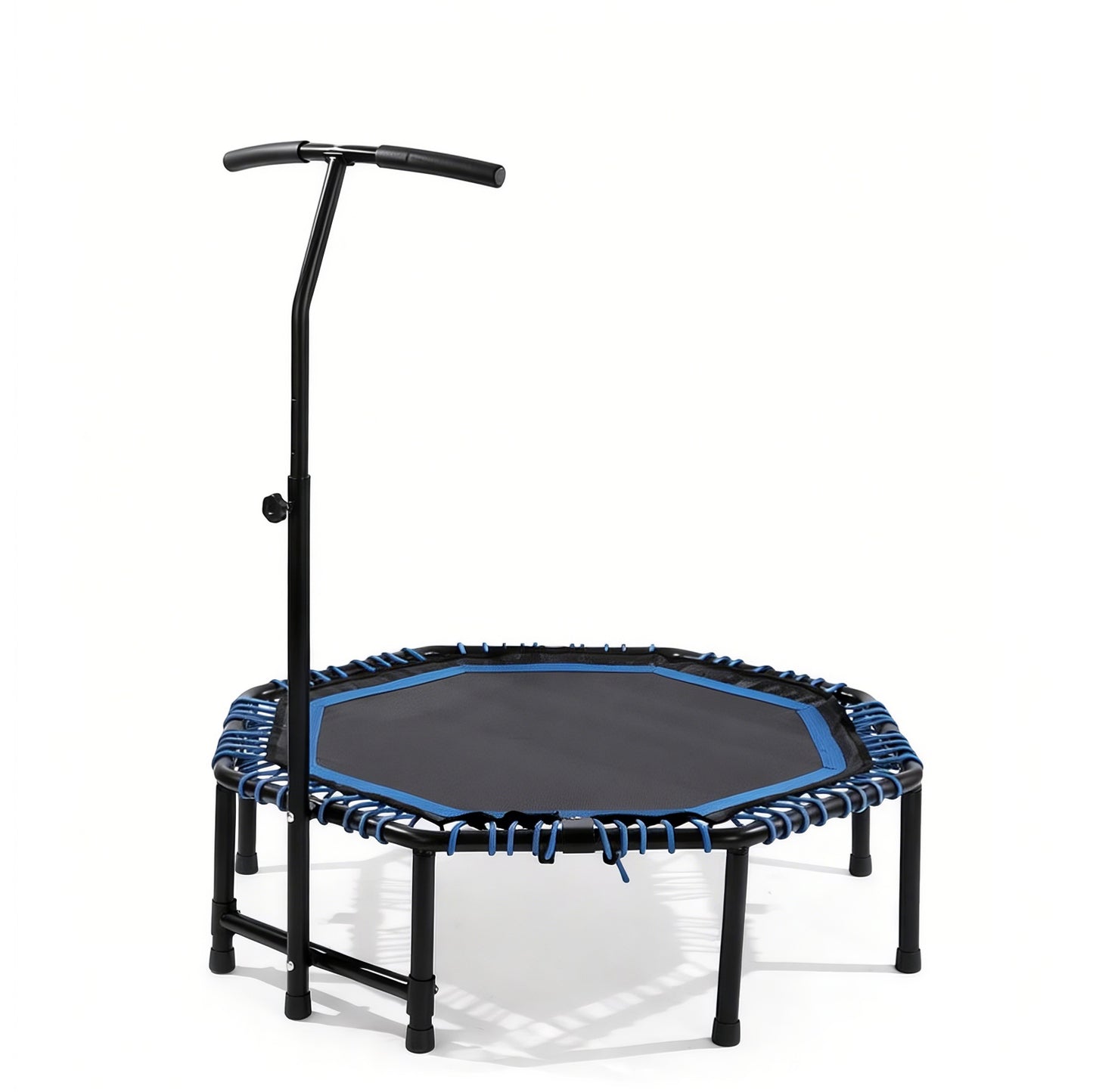 48" Foldable Bungee Rebounder Trampoline with Adjustable Handlebar — 450 LB Capacity