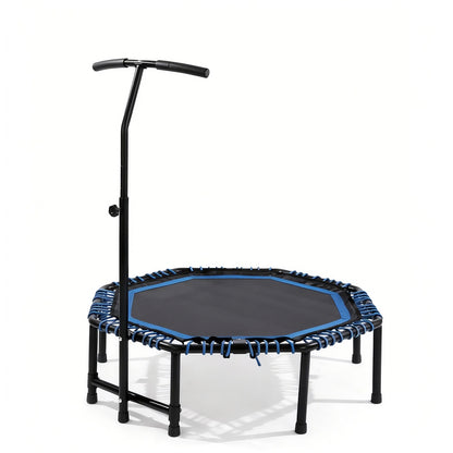 48" Foldable Bungee Rebounder Trampoline with Adjustable Handlebar — 450 LB Capacity