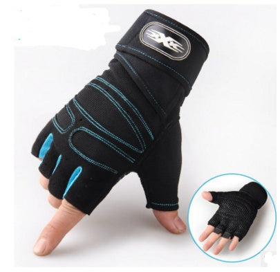 Half-Finger Cycling Gloves - Breathable Padded Bike Gloves with Wrist Support