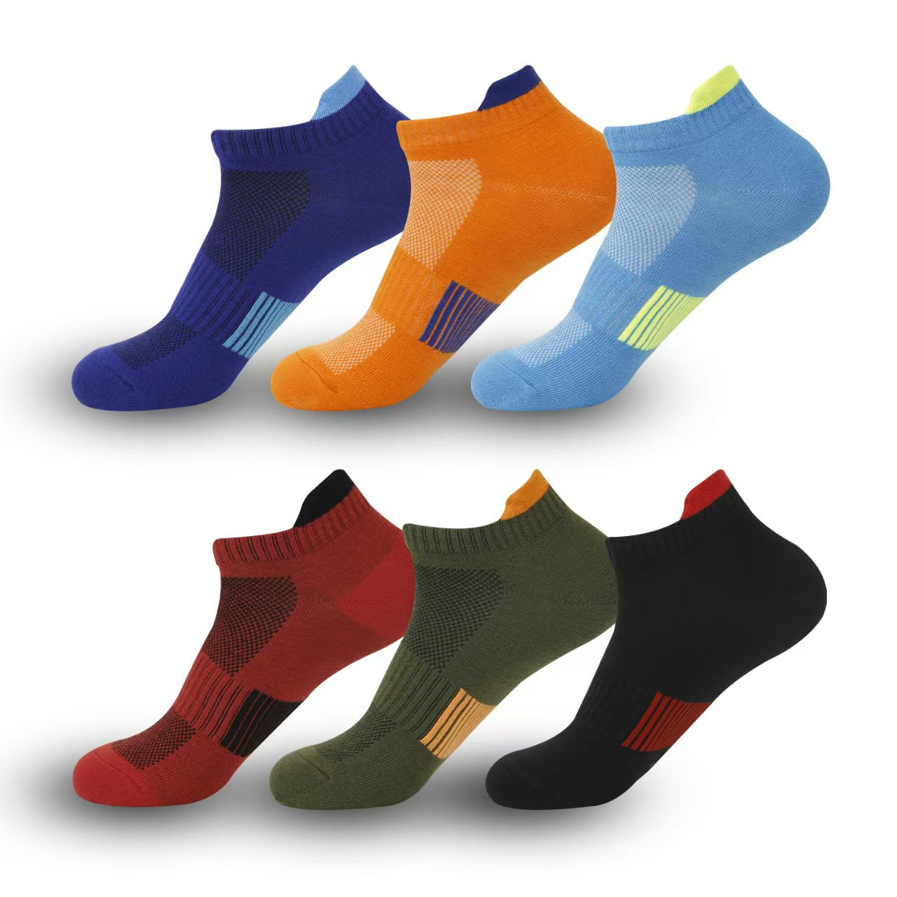 No-Show Running Socks - Invisible Anti-Slip Athletic Socks